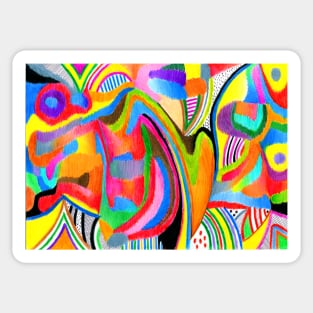 Quantum Extrasensory Cleromancy (abstract art) Sticker